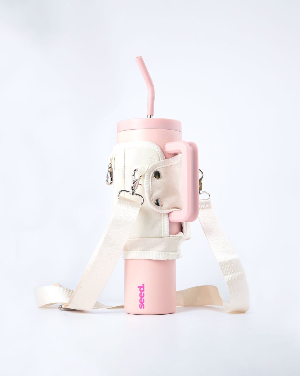 1.2l_stainless_steel_tumbler_baby_pink_carry_all_sleeve_white_phone_cards_keys_lip_gloss card cash holder baby pink & milkyway