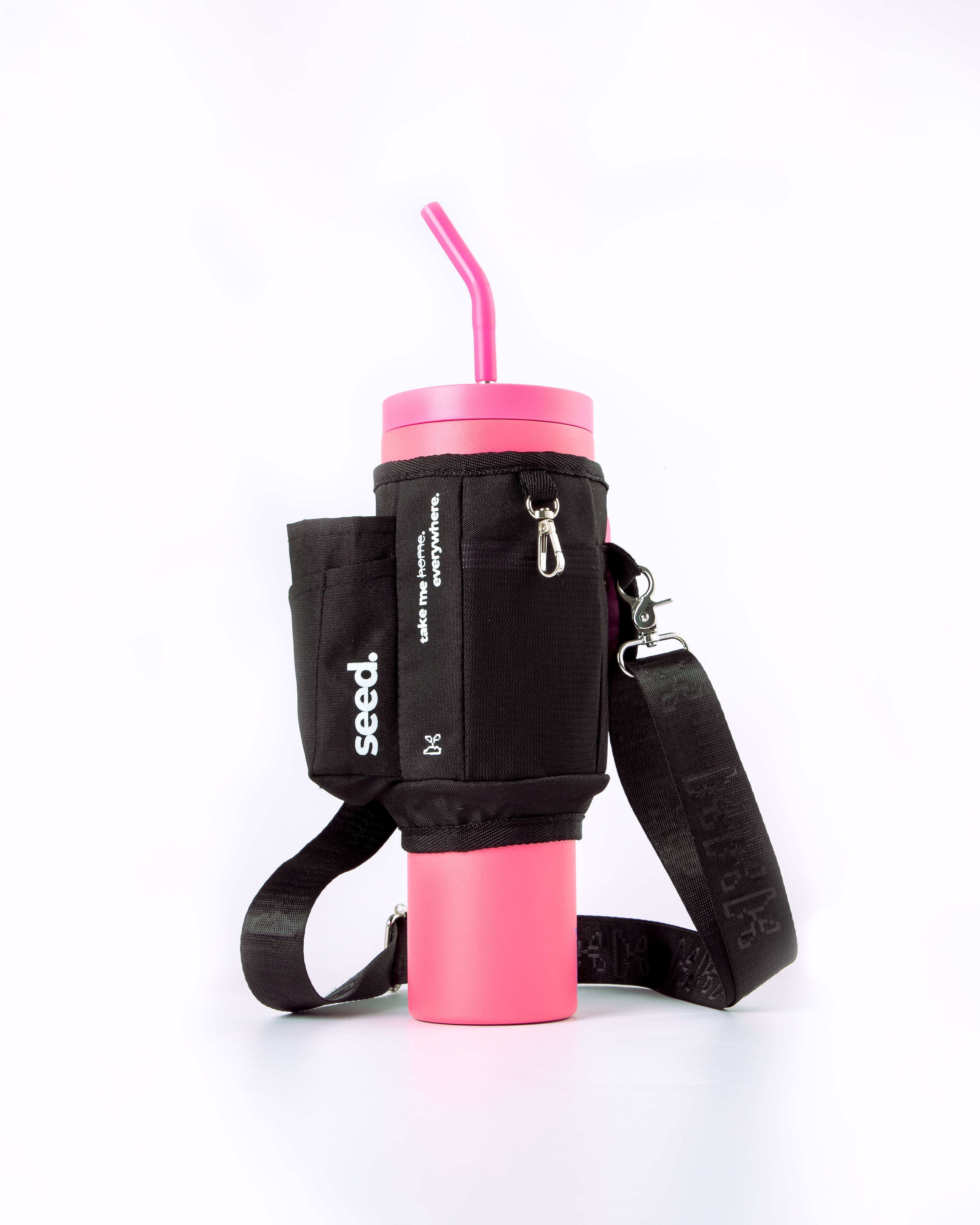 1.2l-stainless-steel-tumbler-rani-pink-carry-all-sleeve-black-front rani pink & blackhole