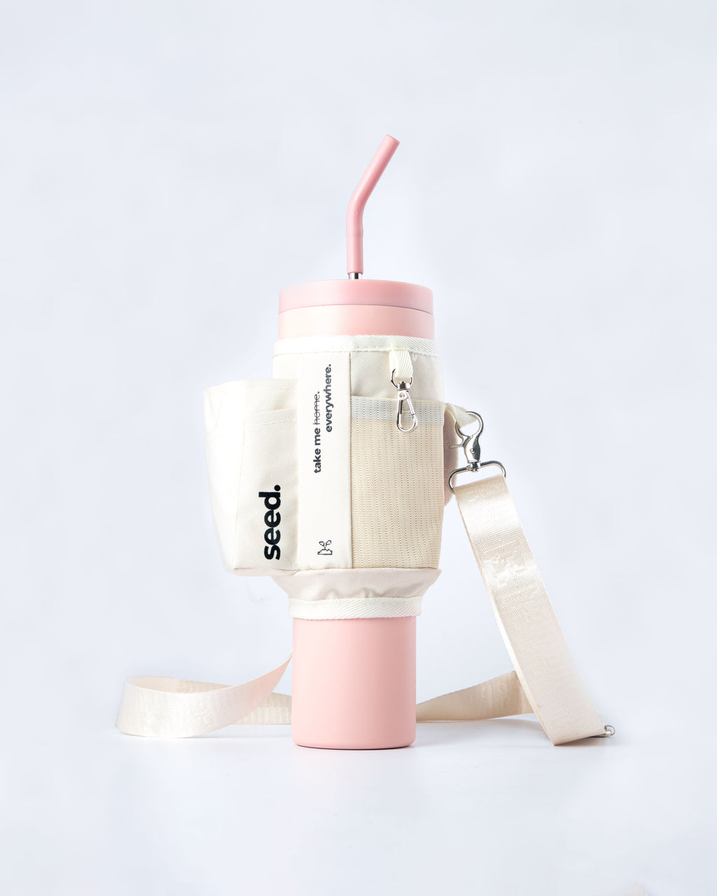 1.2l_stainless_steel_tumbler_baby_pink_carry_all_sleeve_white_phone_cards_keys_lip_gloss card cash holder baby pink & milkyway