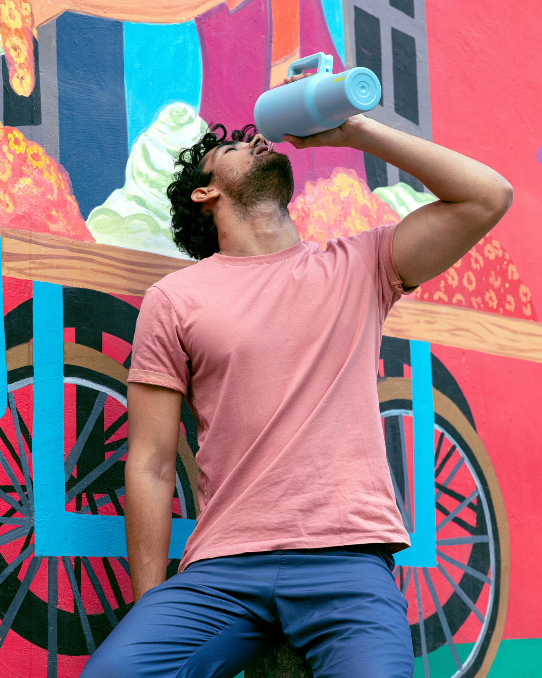 stainless steel tumbler 1.2L baby blue 3