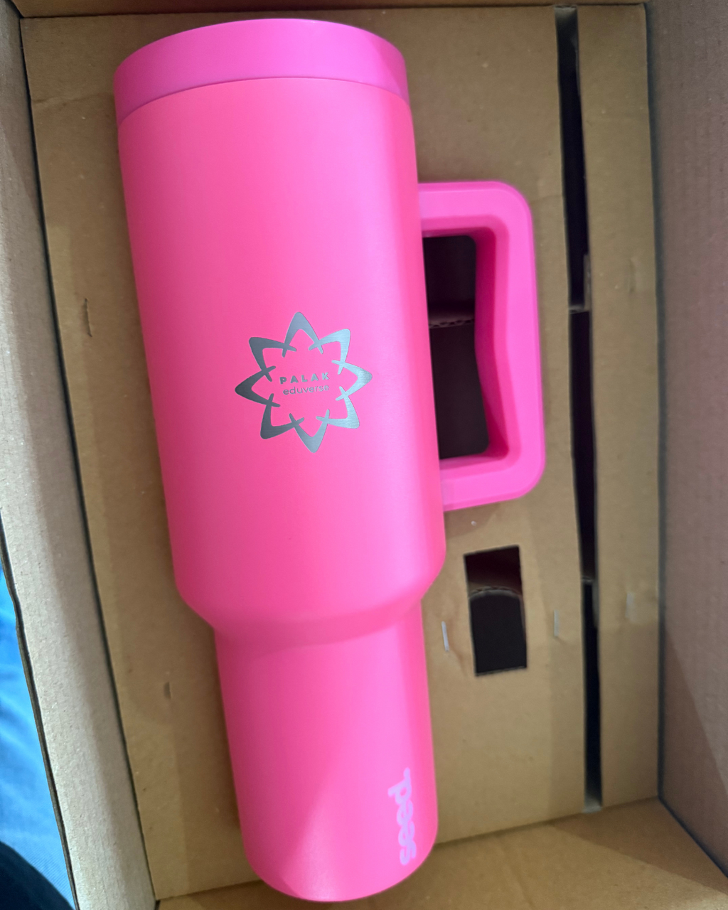 custom laser engraved stainless steel tumbler 1.2L bulk corporate bridesmaids gifting orders rani pink