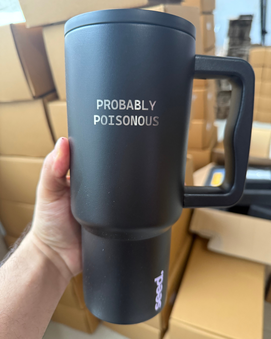 stainless steel tumbler 900mL dark knight