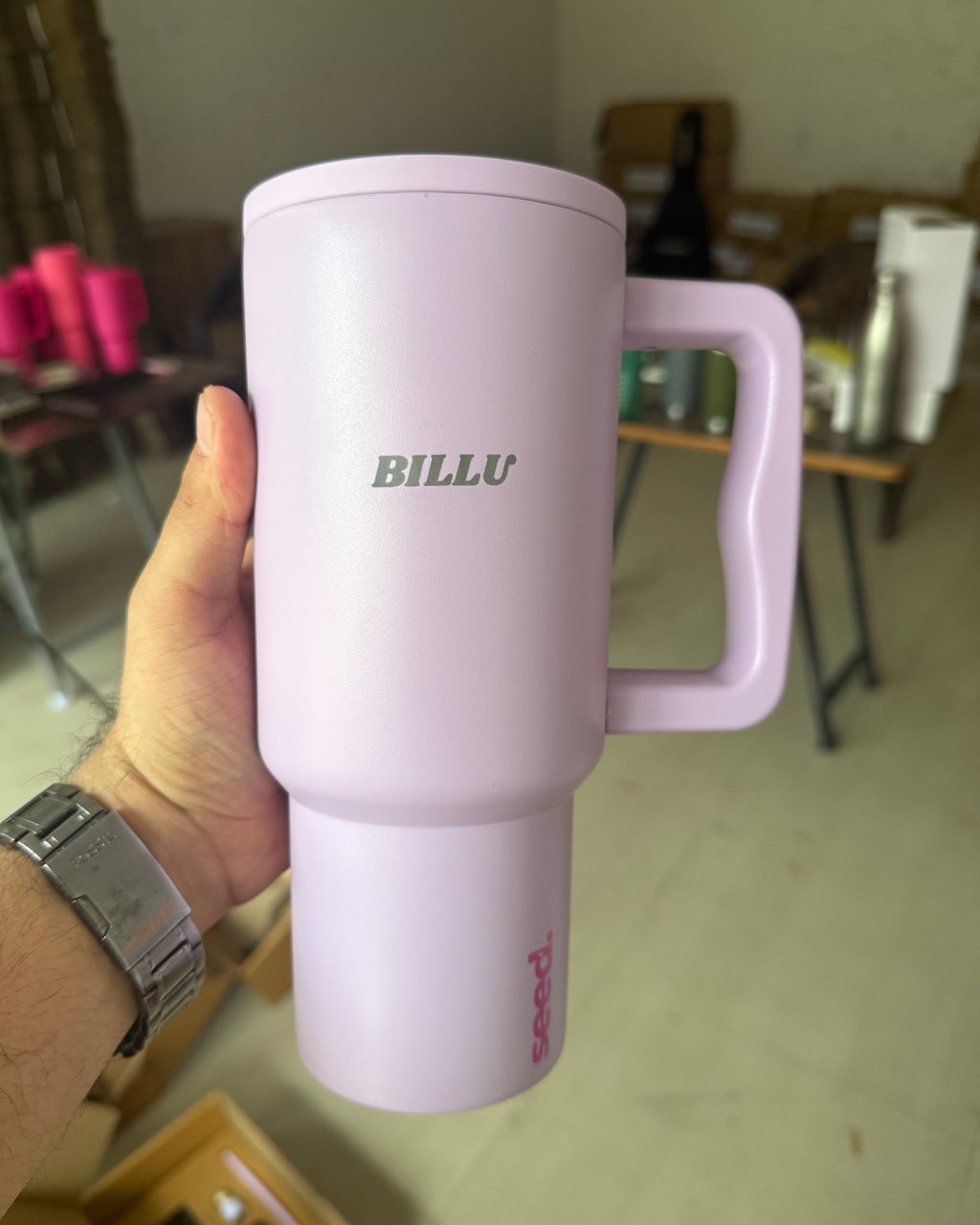 stainless steel tumbler 900mL lilac
