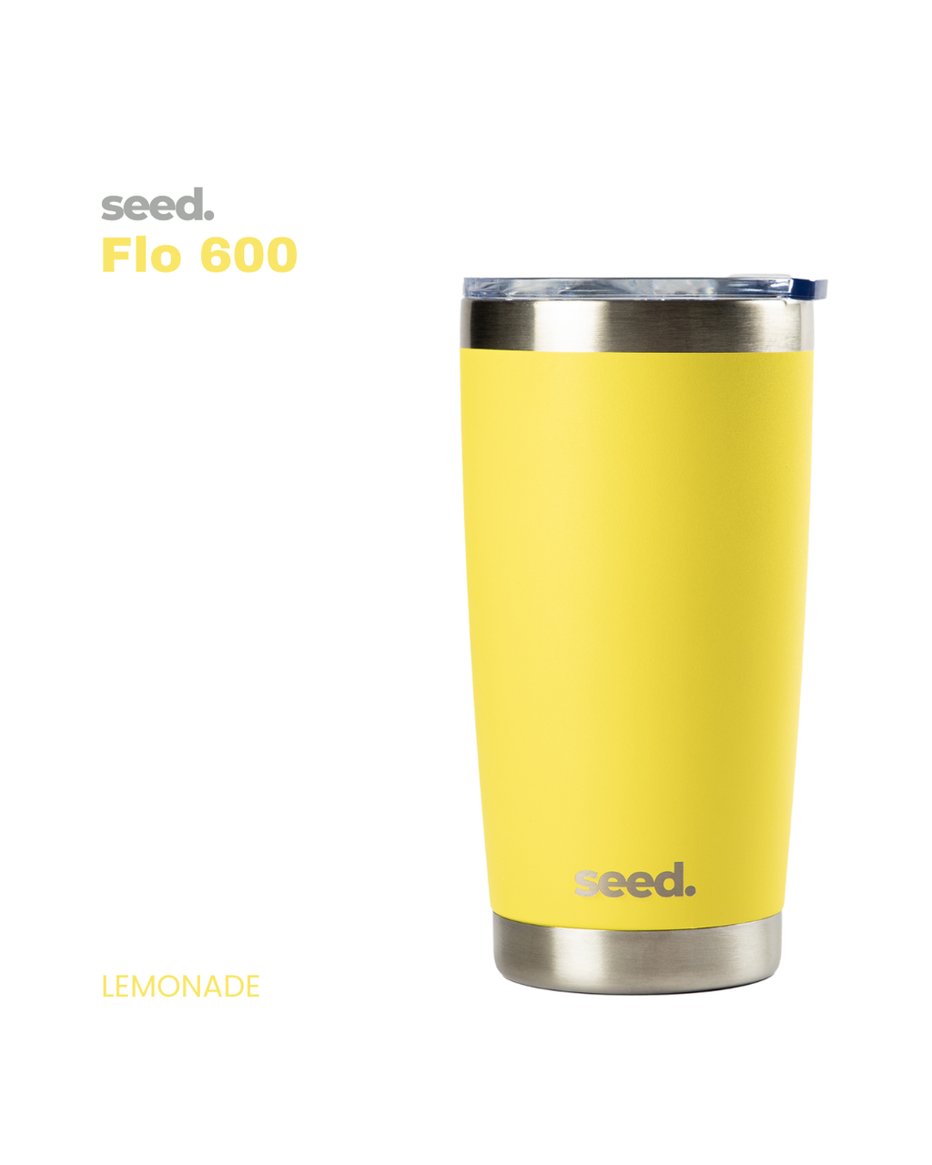 stainless steel tumbler 600mL lemonade  insulated stainless steel travel coffee mug 600mL 