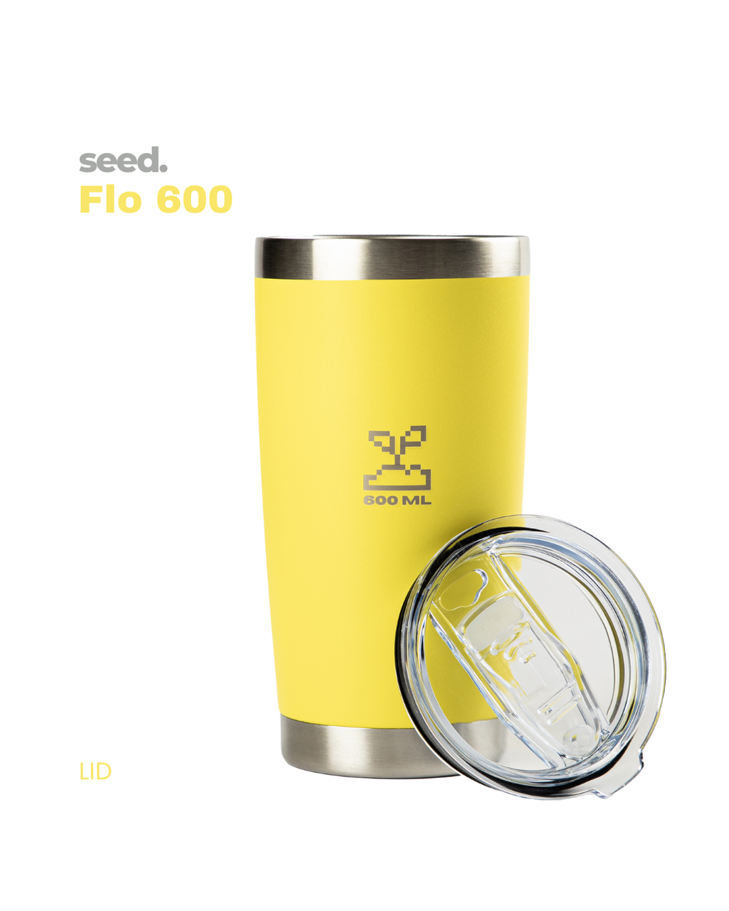 stainless steel tumbler 600mL lemonade  insulated stainless steel travel coffee mug 600mL 
