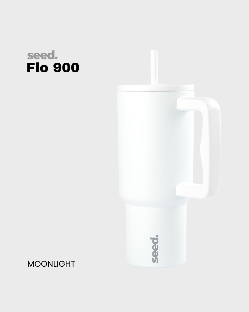 white insulated stainless steel tumbler water bottle blackhole & moonlight