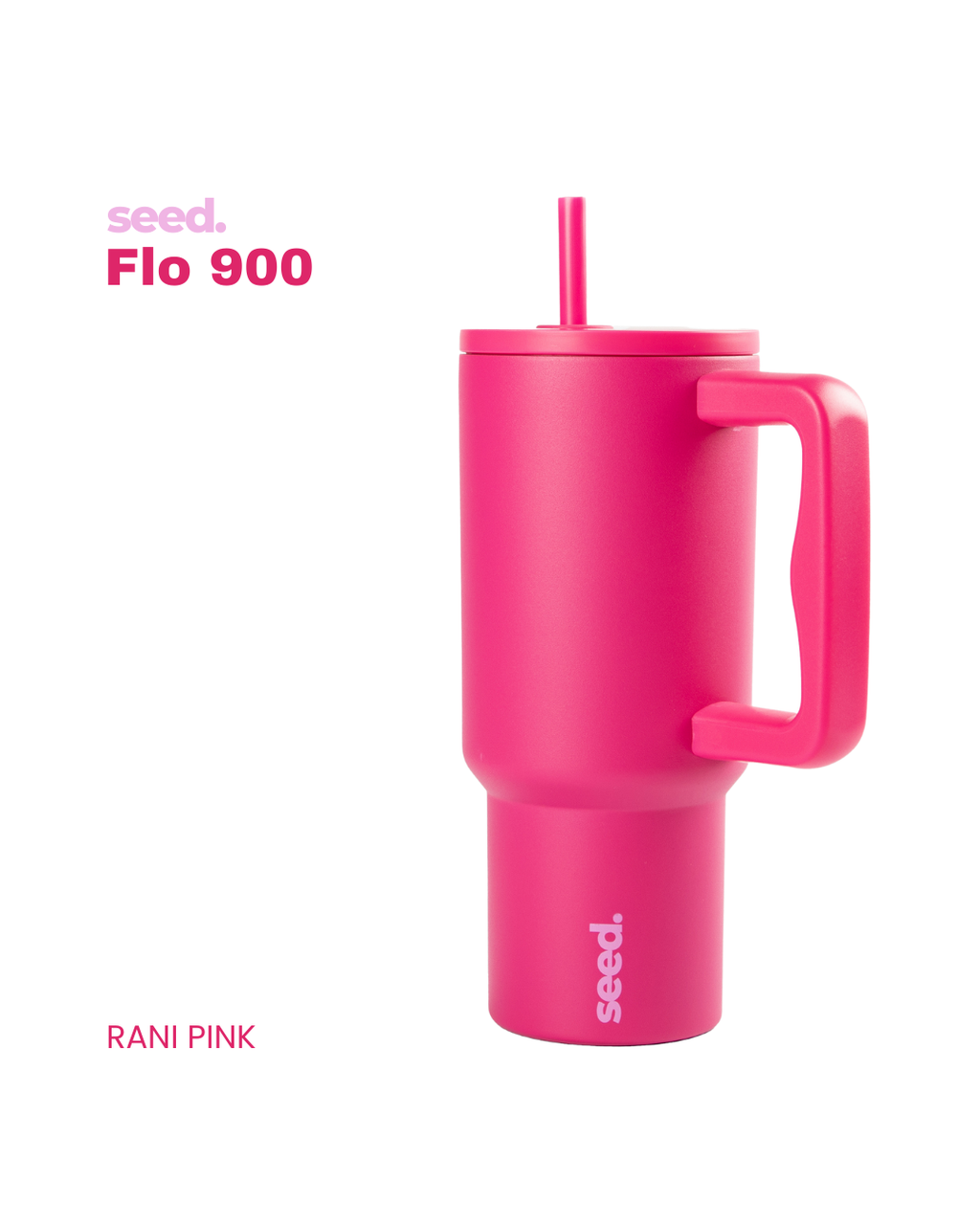 pink insulated stainless steel tumbler water bottle blackhole & rani pink