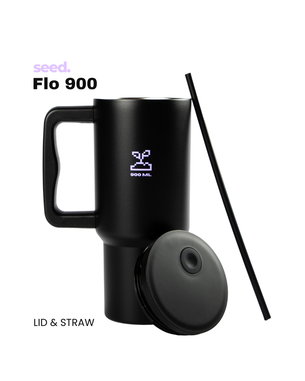 stainless steel tumbler 900mL dark knight