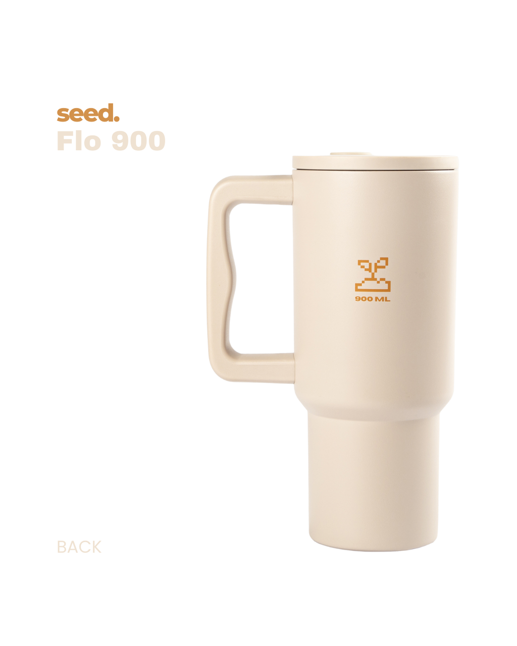 stainless steel tumbler 900mL milk tea