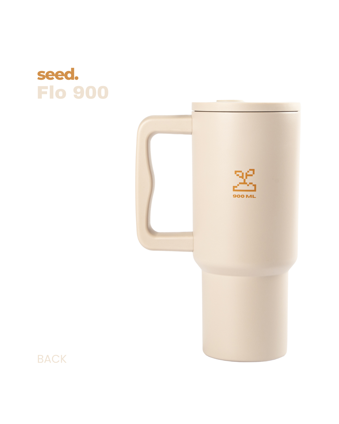 stainless steel tumbler 900mL milk tea