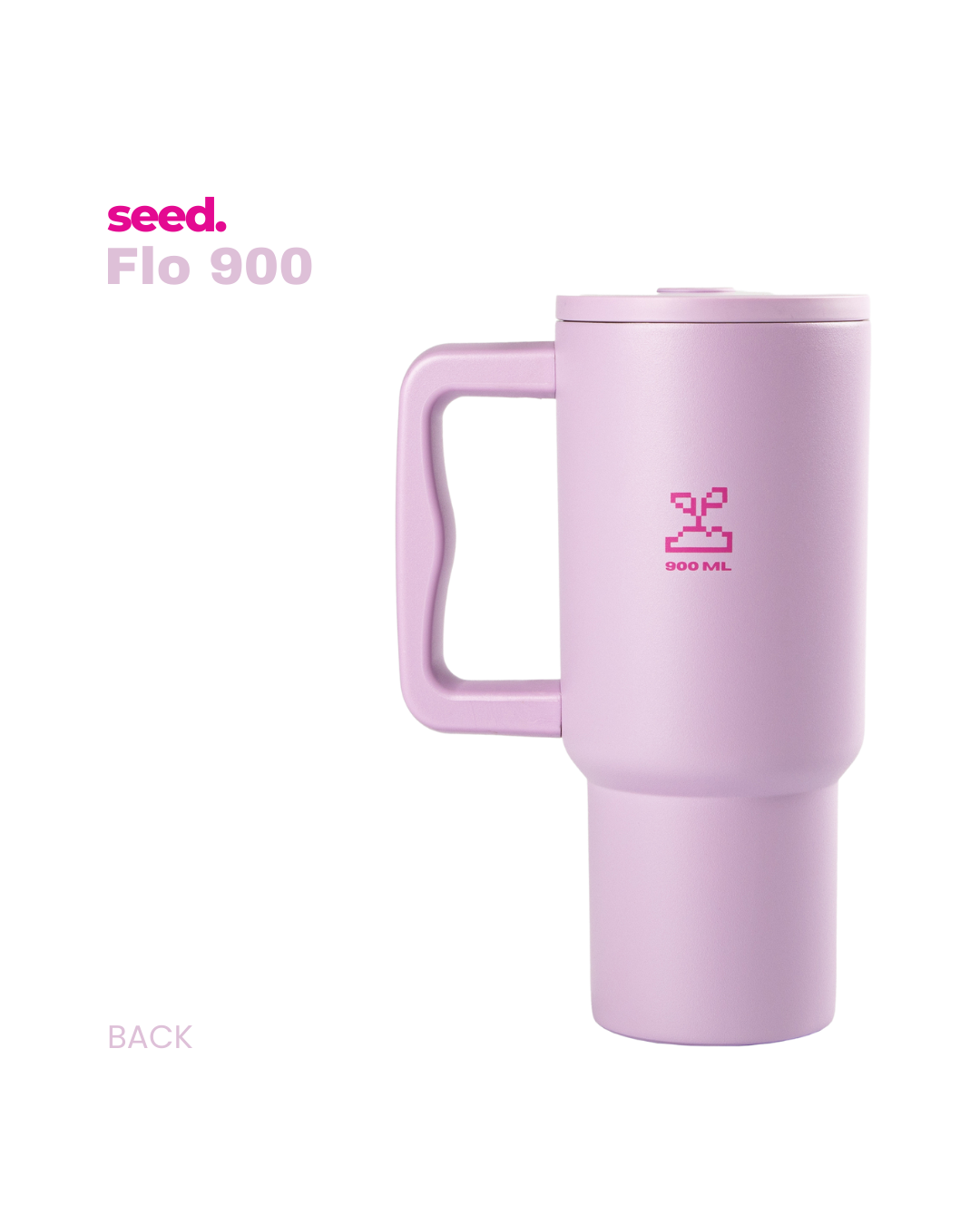 stainless steel tumbler 900mL lilac