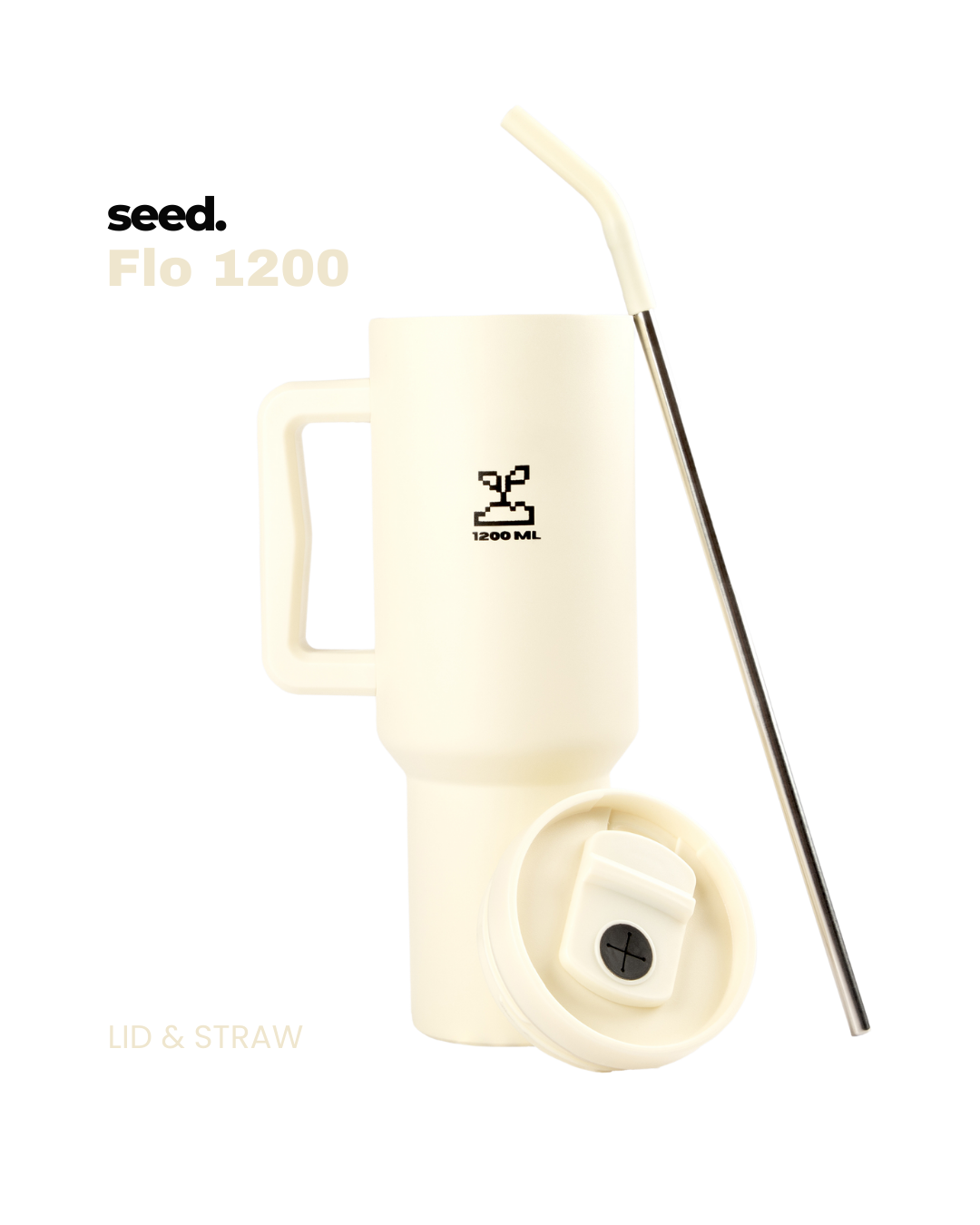 stainless steel tumbler 1.2L milk white 9