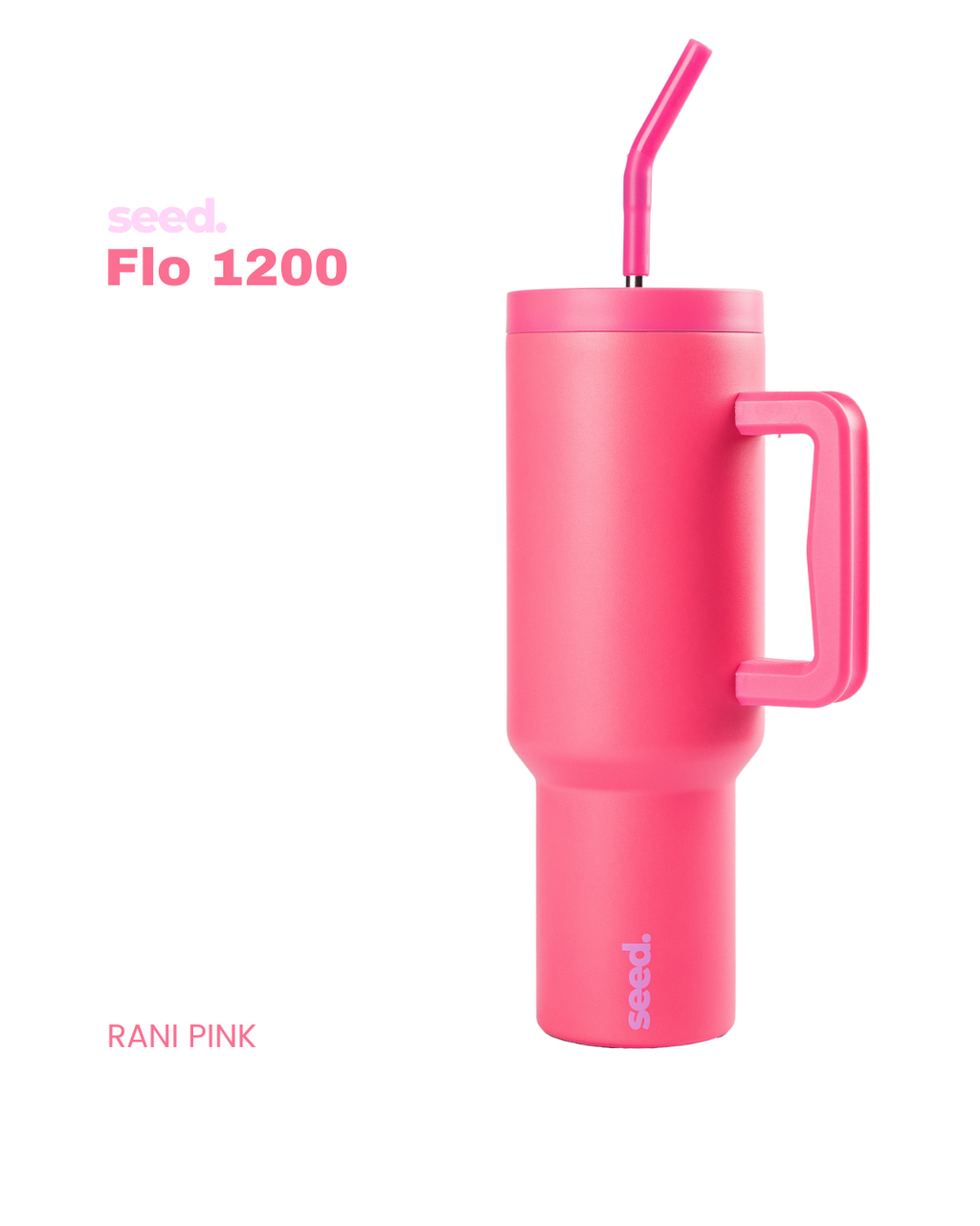 stainless steel tumbler 1.2L rani pink