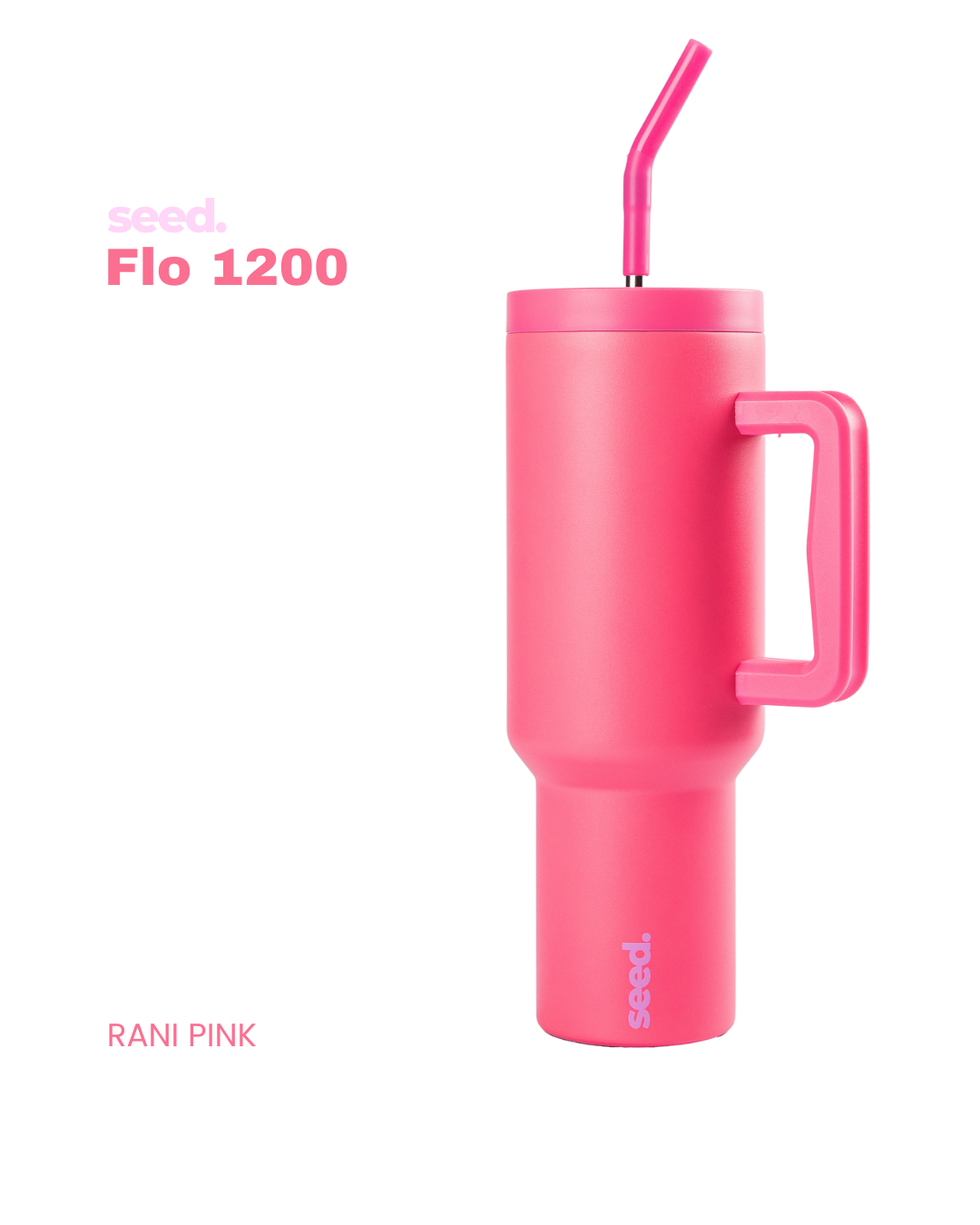 stainless steel tumbler 1.2L rani pink