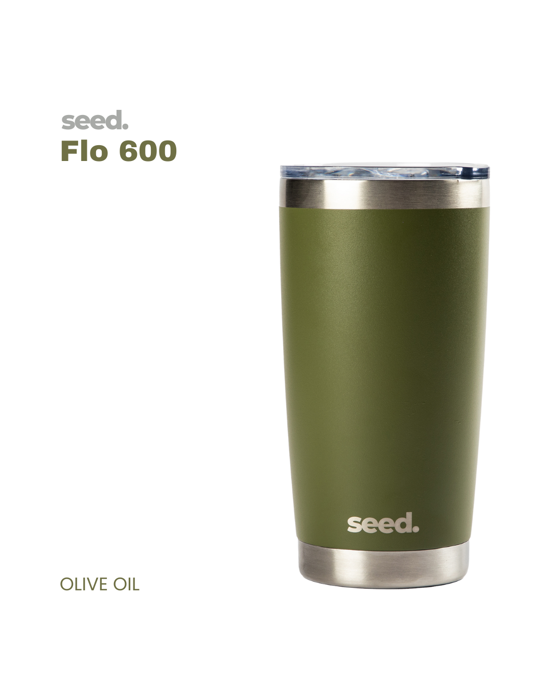 stainless steel tumbler 600mL olive oil insulated stainless steel travel coffee mug 600mL 
