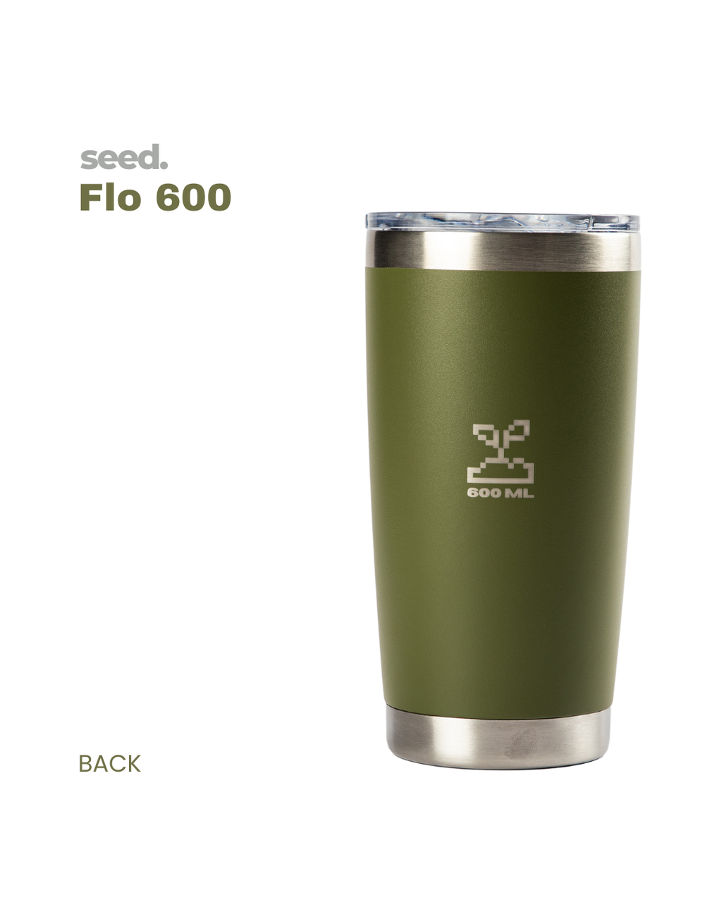 stainless steel tumbler 600mL olive oil insulated stainless steel travel coffee mug 600mL 