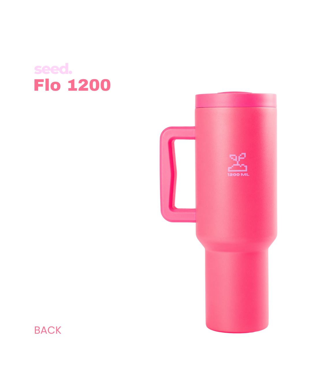 stainless steel tumbler 1.2L rani pink