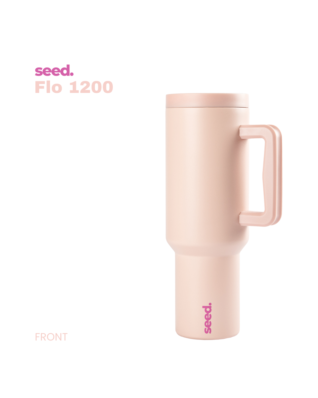 stainless steel tumbler 1.2L baby pink