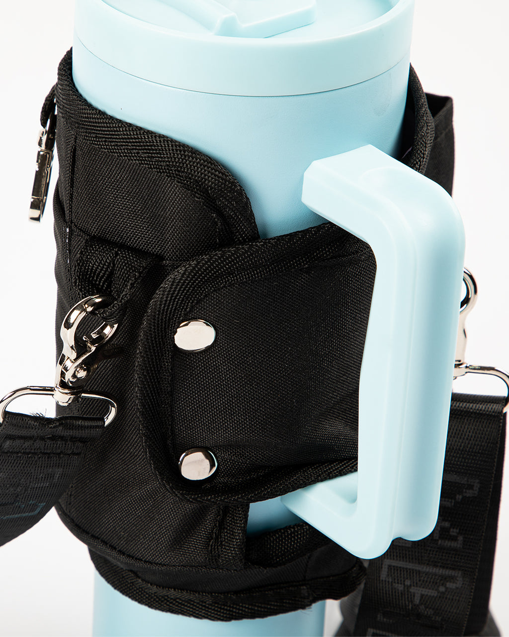 Seed-Flo-1200-Stainless-Steel-Tumbler-with-Carry-All-Bag-Black_Back-Double-Button-Enclosure_Close-Up blackhole